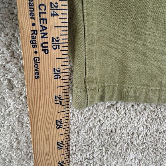 Blank NYC Paper Bag High Waisted Cinch Pants Size Large Wide Leg Olive Green - Picture 9 of 14